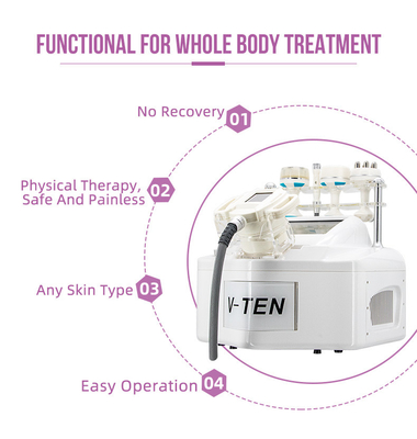 5 in 1 Slimming System V9 Vela 3 +Cavitation + RF+Vacuum RF Roller+BIO RF Slimming Machine